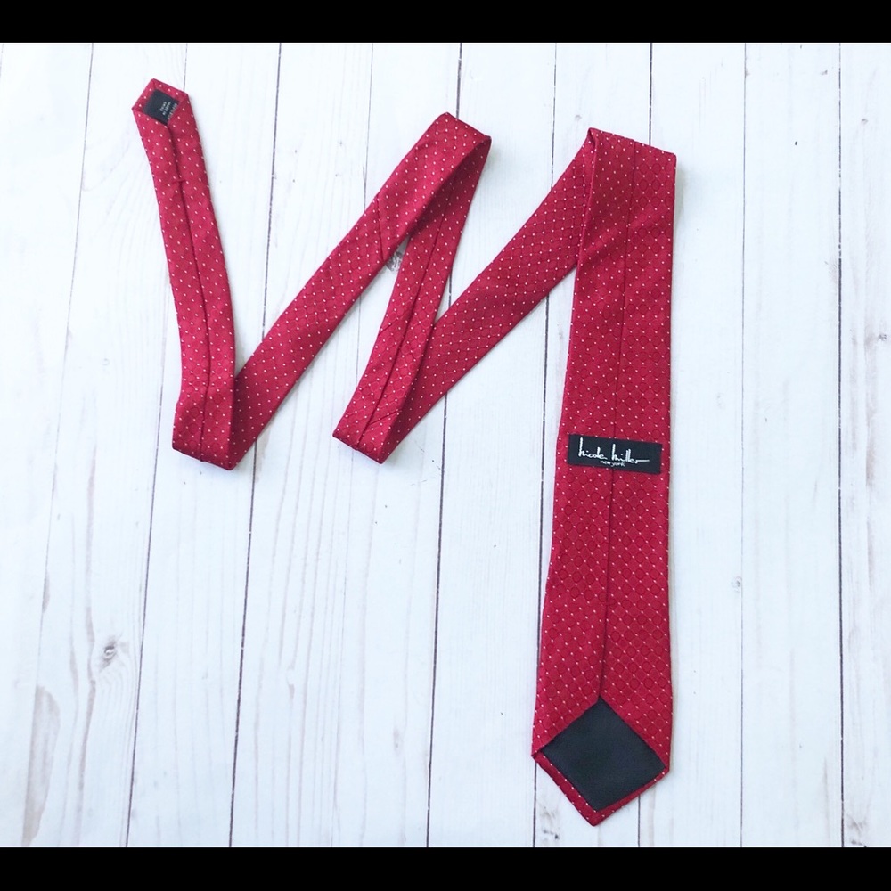 Nicole Miller Silk Red Tie